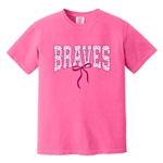SES548<br>Adult Comfort Colors "Braves w/Bow"