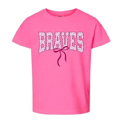 SES547<br>Youth Comfort Colors "Braves w/Bow"